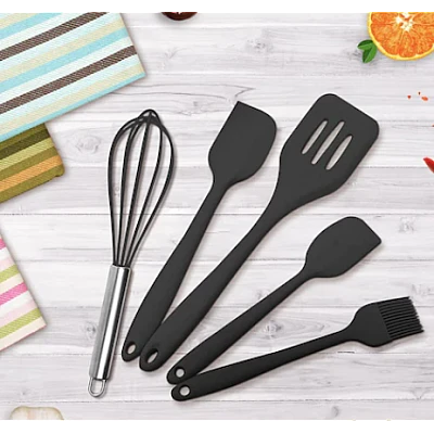 UB Set 5 ustensile de gatit din silicon negre UB Set 5 ustensile de gatit din silicon negre