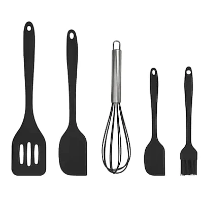 UB Set 5 ustensile de gatit din silicon negre UB Set 5 ustensile de gatit din silicon negre