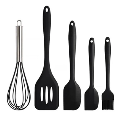 UB Set 5 ustensile de gatit din silicon negre UB Set 5 ustensile de gatit din silicon negre