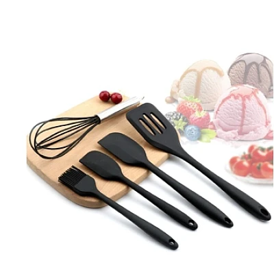 UB Set 5 ustensile de gatit din silicon negre UB Set 5 ustensile de gatit din silicon negre