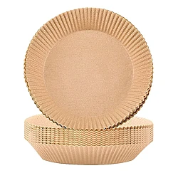 Set 50 hartii de copt ROTUNDE pentru friteuza Unica folosinta 16x20x4.5 cm Maro