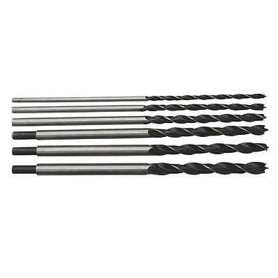 Set 6 burghie LUNGI pentru lemn, 6-14 mm Set 6 burghie LUNGI pentru lemn 6-14 mm