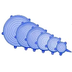 UB Set 6 capace pentru alimente flexibile din silicon transparent
