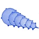 Set 6 capace pentru alimente flexibile din silicon transparent albastru Set 6 capace pentru alimente flexibile din silicon transparent albastru