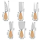 Set 6 cutite pentru branzeturi cu maner de lemn Set 6 cutite pentru branzeturi cu maner de lemn