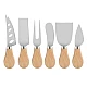 Set 6 cutite pentru branzeturi cu maner de lemn Set 6 cutite pentru branzeturi cu maner de lemn