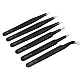 Set 6 pensete de precizie FAc otel inoxidabil antistatic Negru Set 6 pensete de precizie FAc otel inoxidabil antistatic Negru