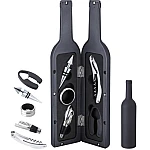 Set cadou in forma de STICLA cu  5 accesorii pentru vin cu 6 piese 32 cm LY