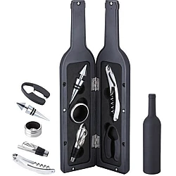 Set cadou in forma de STICLA cu  5 accesorii pentru vin cu 6 piese 32 cm LY