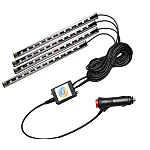 Set Lumini ambientale auto  aplicatie dedicata iOS si Android  4 benzi LED
