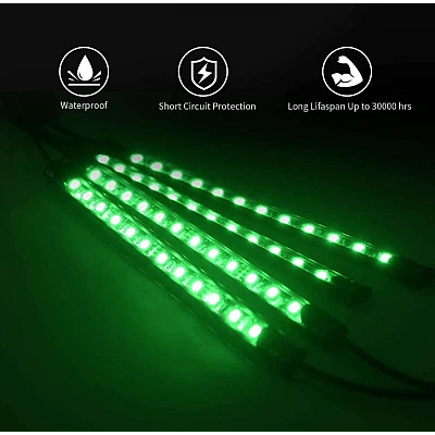 Set Lumini ambientale auto aplicatie dedicata iOS si Android 4 benzi LED Set Lumini ambientale auto aplicatie dedicata iOS si Android 4 benzi LED