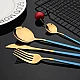 Set de 24 piese tacamuri in stil portughez- culoare Albastru si Auriu Set de 24 piese tacamuri in stil portughez- culoare Albastru si Auriu