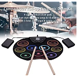 Set de tobe electronice pliabile de dimensiune portabilă 9 Pad  Set de tobe electronice pliabile de dimensiune portabilă 9 Pad