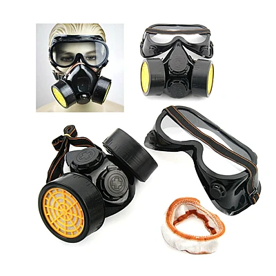 Set ochelari si masca de protectie KH-A-5 pentru lucru in mediu chimic vapori vopsea sau praf Set ochelari si masca de protectie KH-A-5 pentru lucru in mediu chimic vapori vopsea sau praf