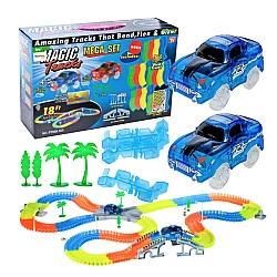 Set pista magica cu 2 masinute Amazing Tracks  Include 360 de piese