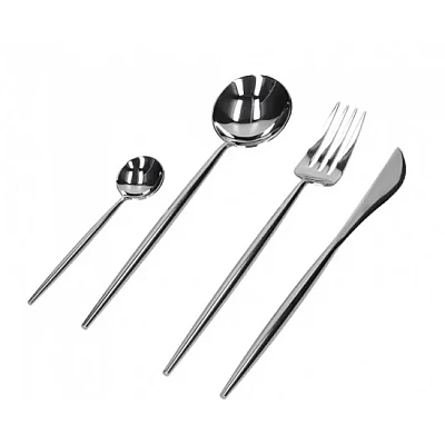 Set tacamuri 24 piese stil portughez otel inoxidabil culoare ARGINTIU Set tacamuri 24 piese stil portughez otel inoxidabil culoare ARGINTIU