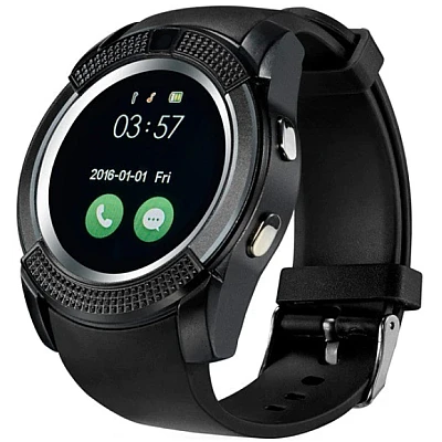 Smartwatch V8 HandsFree Bluetooth 3.0 Micro SIM Android Camera 1.3MP Negru Smartwatch V8 HandsFree Bluetooth 3.0 Micro SIM Android Camera 1.3MP Negru