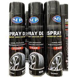 Spray - Spuma ingrijire anvelope si jante  SEP 650ml (1buc)