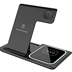 Statie Incarcare Wireless Portabila 3-in-1 pentru telefon  ceas  casti