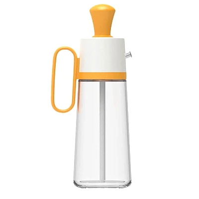 Sticla cu picurator pentru ulei otet si sosuri 550 ml alb-galben