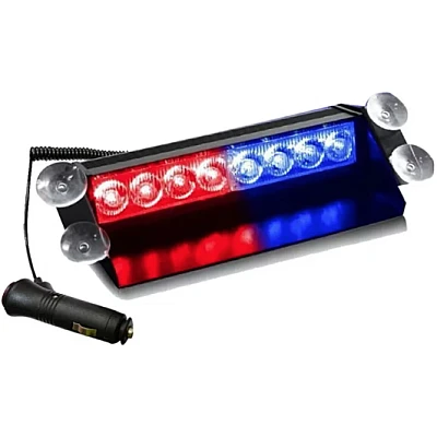 Stoboscop led auto 6 moduri Rosu si Albastru