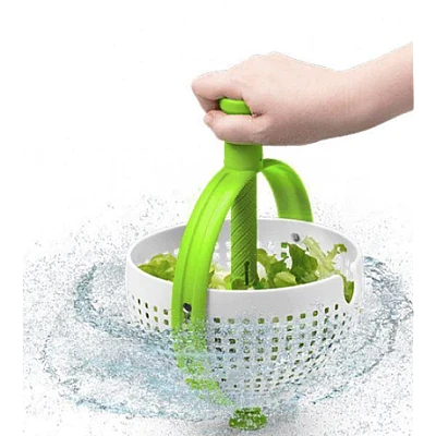 Strecuratoare multifunctionala rotativa cu maner verde Strecuratoare multifunctionala rotativa cu maner verde