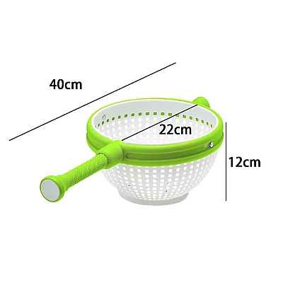 Strecuratoare multifunctionala rotativa cu maner verde Strecuratoare multifunctionala rotativa cu maner verde