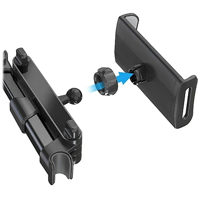 Suport Auto Tetieră cu brat ajustabil 360 Universal pentru Smartphone/Tabletă - 12-19cm Suport Auto Tetieră cu brat ajustabil 360 Universal pentru Smartphone/Tabletă - 12-19cm
