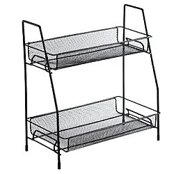 Suport organizator din metal cu 2 etajere AMIGOLD