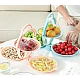 Suport pliabil cu 3 tavi pentru fructe dulciuri snack Suport pliabil cu 3 tavi pentru fructe dulciuri snack