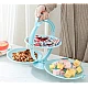 Suport pliabil cu 3 tavi pentru fructe dulciuri snack Suport pliabil cu 3 tavi pentru fructe dulciuri snack