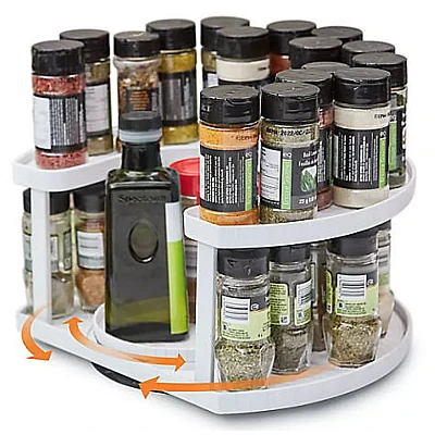 Suport rotativ cu 2 nivele pentru recipiente Spice Spinner Suport rotativ cu 2 nivele pentru recipiente Spice Spinner