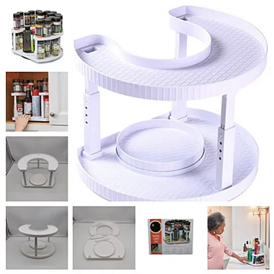 Suport rotativ cu 2 nivele pentru recipiente Spice Spinner Suport rotativ cu 2 nivele pentru recipiente Spice Spinner
