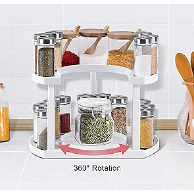 Suport rotativ cu 2 nivele pentru recipiente Spice Spinner Suport rotativ cu 2 nivele pentru recipiente Spice Spinner
