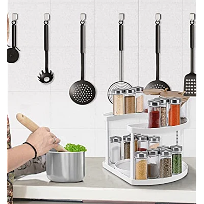 Suport rotativ cu 2 nivele pentru recipiente Spice Spinner Suport rotativ cu 2 nivele pentru recipiente Spice Spinner