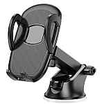 Suport telefon auto cu ventuza pentru bord negru