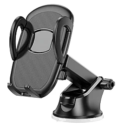 Suport telefon auto cu ventuza pentru bord negru