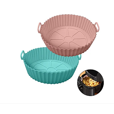 Tava silicon pentru Air Fryer friteuza prajit copt multicolor Tava silicon pentru Air Fryer friteuza prajit copt multicolor