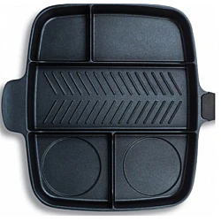 Tigaie grill multifunctionala cu 5 compartimente pentru gatit MANER LEMN Tigaie grill multifunctionala cu 5 compartimente pentru gatit MANER LEMN