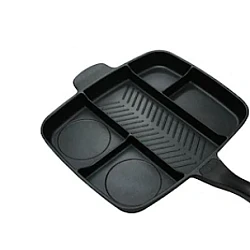 Tigaie grill multifunctionala cu 5 compartimente pentru gatit MANER LEMN