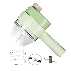 Tocator 4 in 1 Electric pentru Alimente Ideal pentru Taiere Carne Legume Fructe Portabil Verde