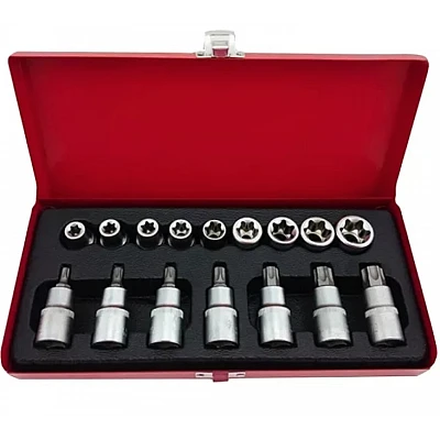 Trusa 16 piese 1/2 chei tubulare torx si capete biti torx Trusa 16 piese 1/2 chei tubulare torx si capete biti torx