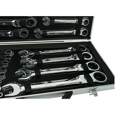 Trusa 22 chei fixe combinate cu clichet 6-32 Trusa 22 chei fixe combinate cu clichet 6-32