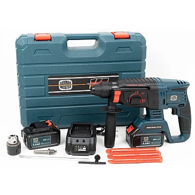 Trusa ciocan rotopercutor German Meister cu 2 acumulatori 36V - 6 ah Trusa ciocan rotopercutor German Meister cu 2 acumulatori 36V - 6 ah