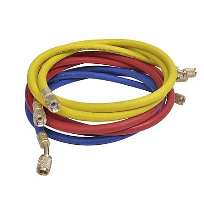 Kit verificat AC cu 2 manometre 2 robineti si 3 furtune 90cm pentru aer conditionat / Freon Kit verificat AC cu 2 manometre 2 robineti si 3 furtune 90cm pentru aer conditionat / Freon