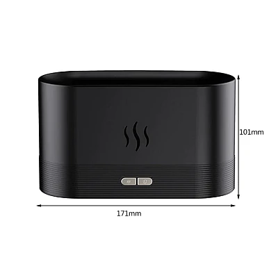Umidificator Ultrasonic Cu Efect Flacara Silentios Negru Umidificator Ultrasonic Cu Efect Flacara Silentios Negru