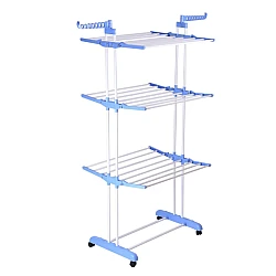 Uscator pentru rufe cu 3 nivele si suport pentru umerase  dimensiuni 75x64x170cm