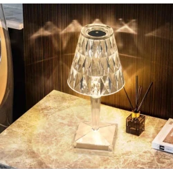 Veioza stil cristal led ALB CALD incarcare USB Veioza stil cristal led ALB CALD incarcare USB