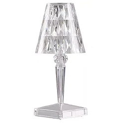 Veioza stil cristal led ALB CALD incarcare USB