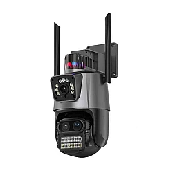 Camera de Supraveghere dubla WIFI Rotativa cu Sirena 8MP
